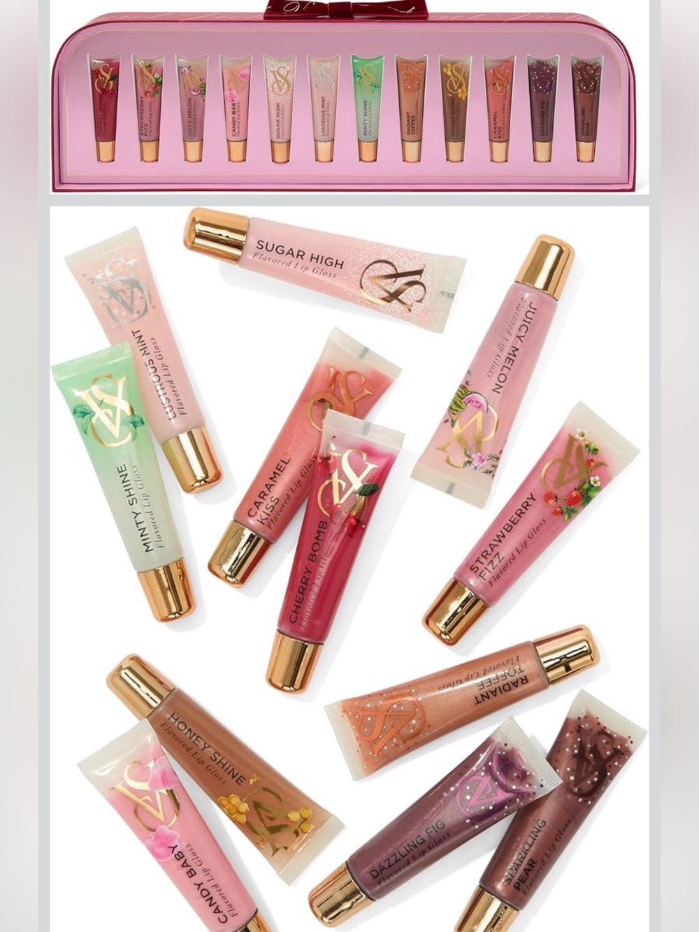 Victoria's Secret 12 Flavored Lip Gloss Set — Assorted shades